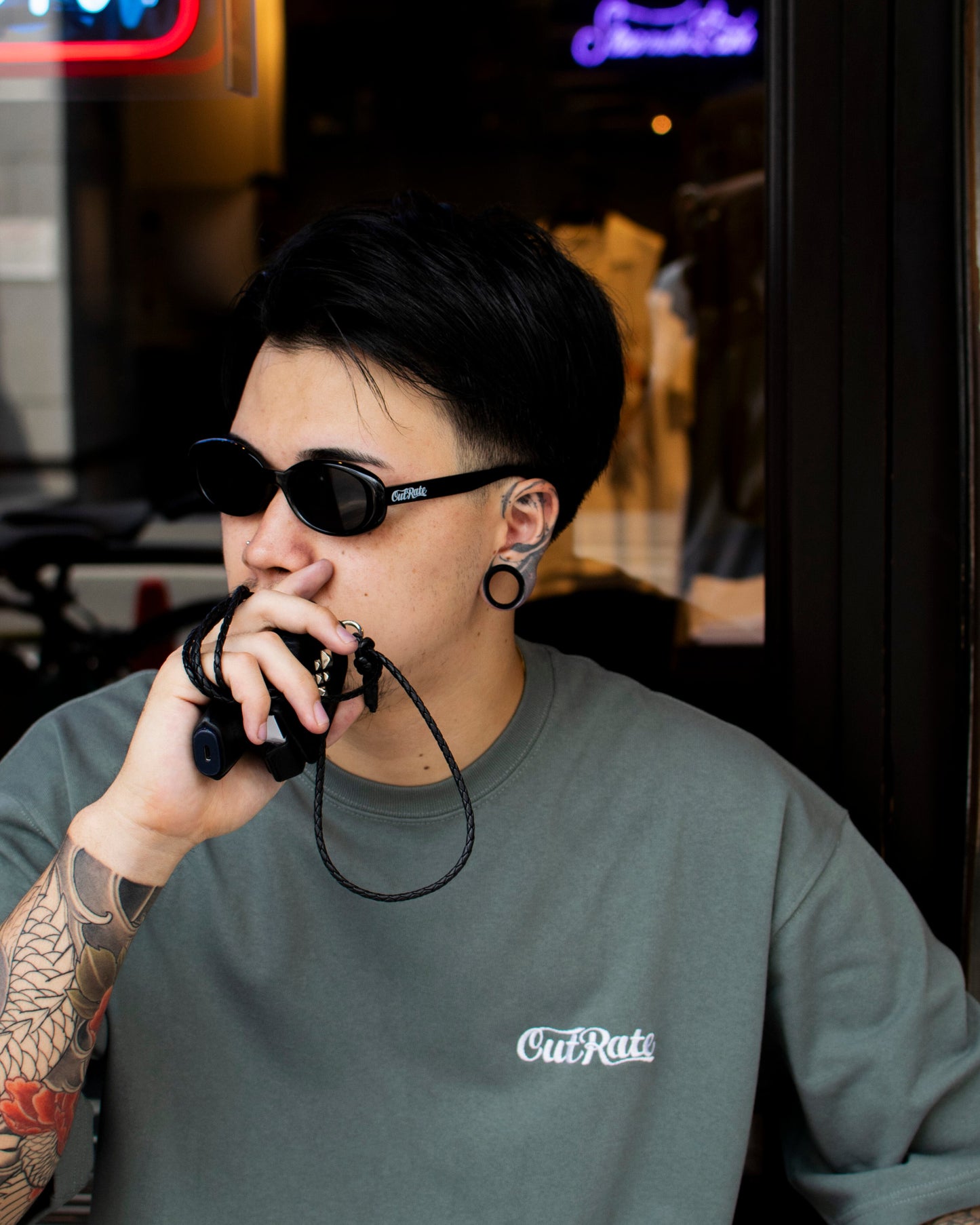 CUTRATE LOGO GLASSES カットレイト ロゴ サングラス