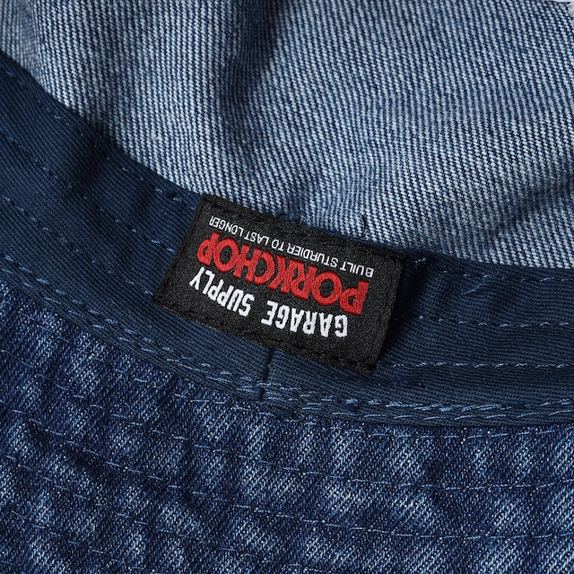 PORKCHOP GARAGE SUPPLY P POWER DENIM BUCKET HAT