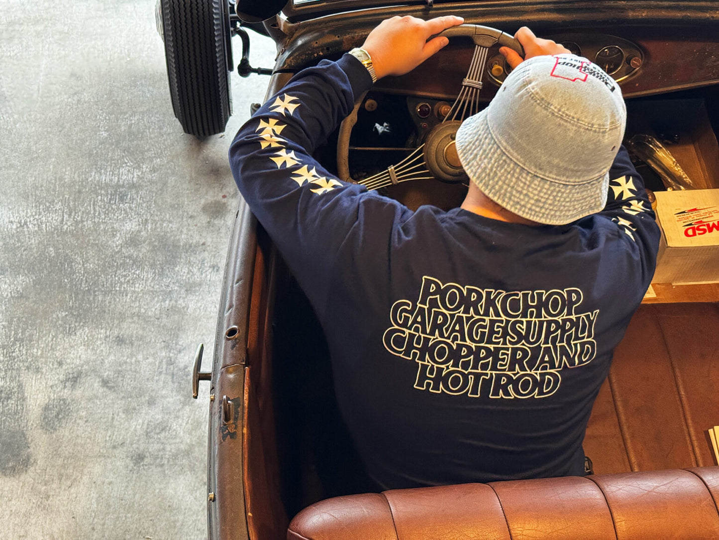 PORKCHOP GARAGE SUPPLY C&H LOGO L/S TEE