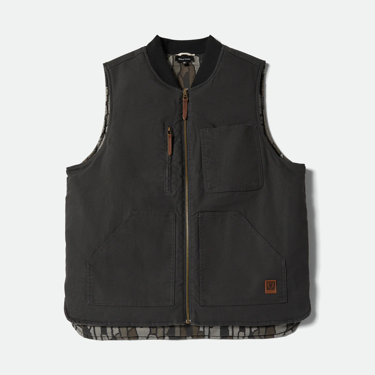 BRIXTON リバーシブル　ビルダーズ　アブラハムベスト　撥水 BRIXTON BUILDERS ABRAHAM REV VEST - BARK CAMO ブリクストン