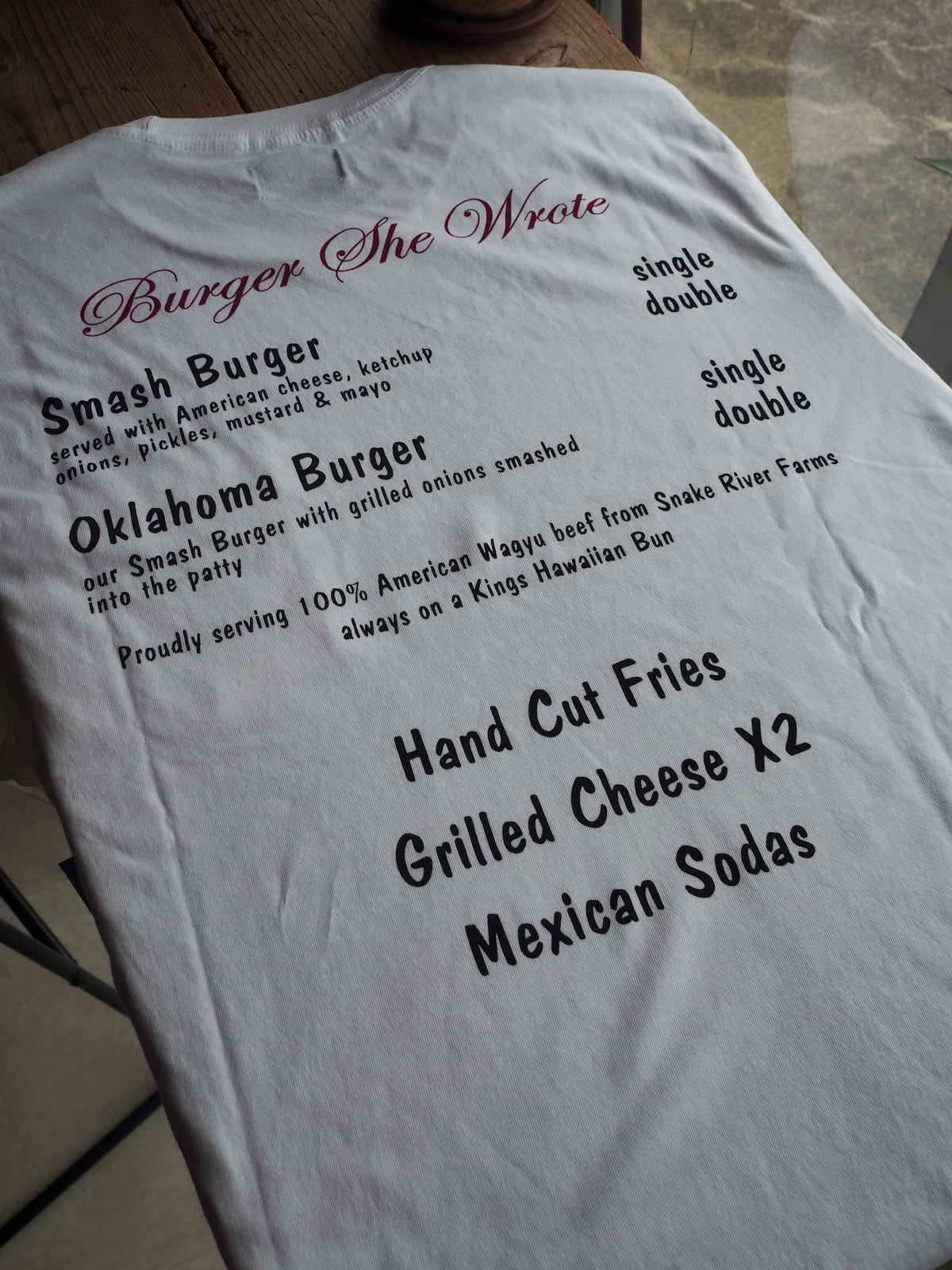 BRIXTON BURGER SHE WROTE POCKET TEE - WHITE