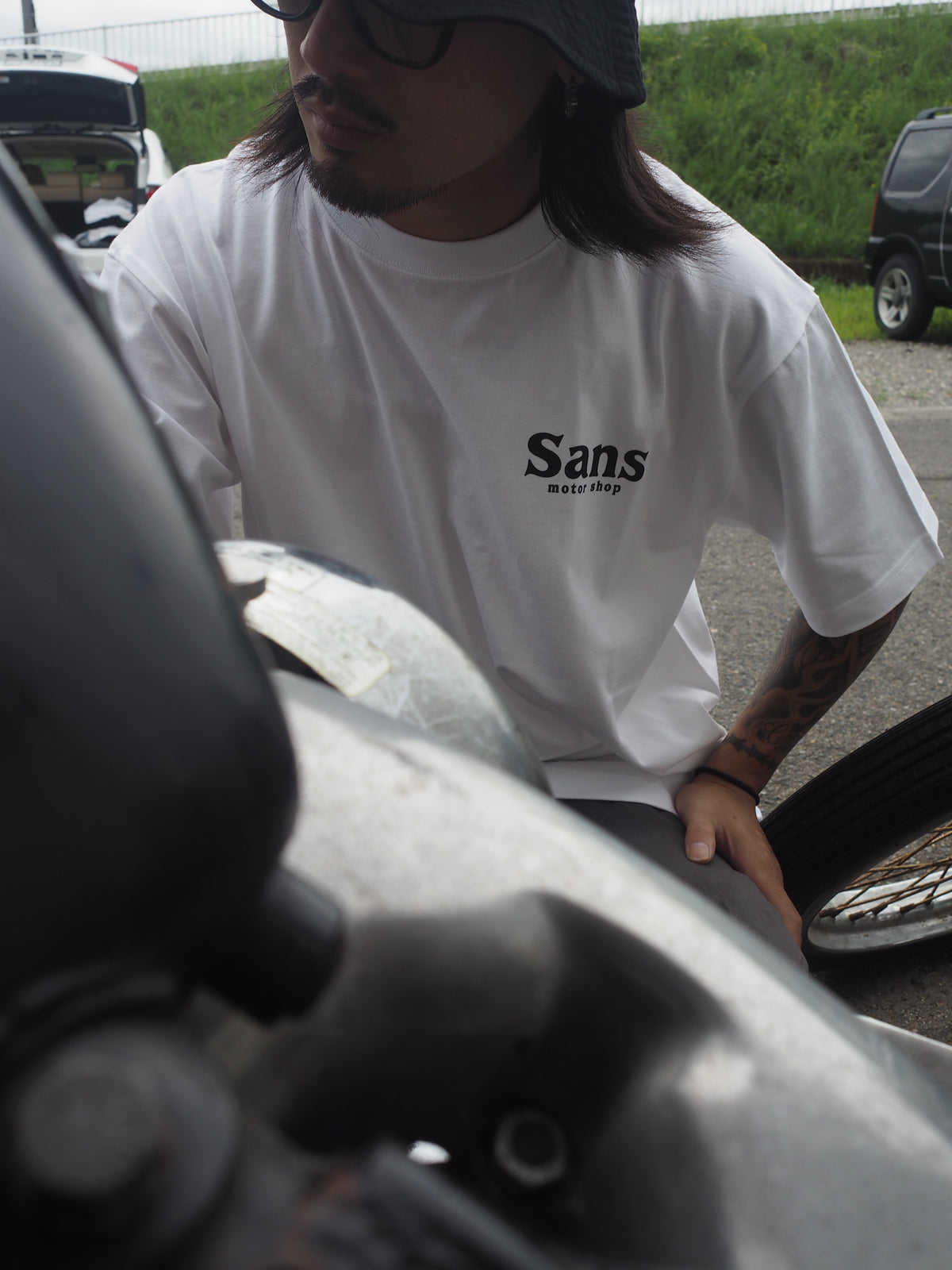 Sans motor shop original logo short sleeve TEE