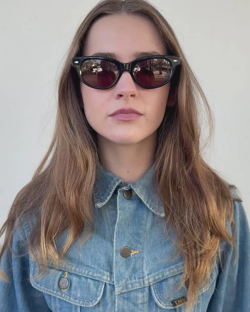 DECADE eyewear JAYA 60s GLOSS BLACK / BROWN
