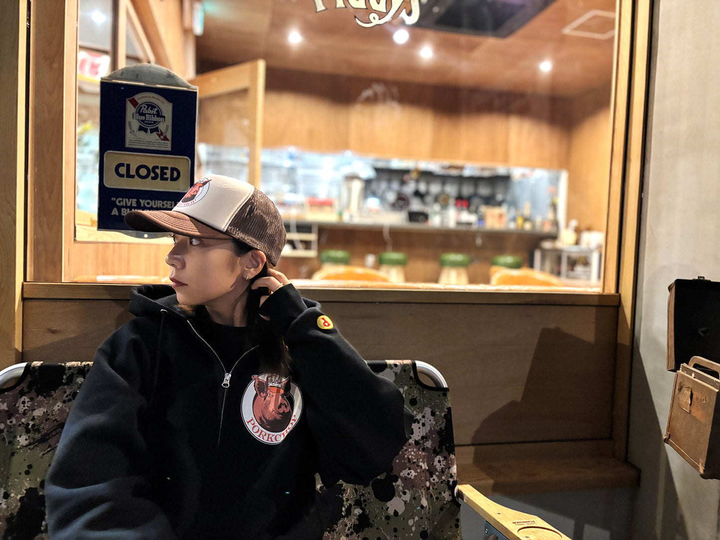 PORKCHOP GARAGE SUPPLY C pork zip up hoodie