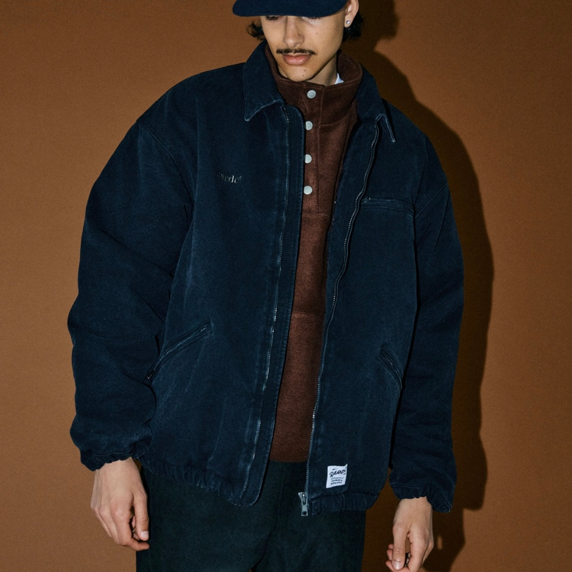 ROUGH AND RUGGED UNIT puff jacket BROWN / BLACK
