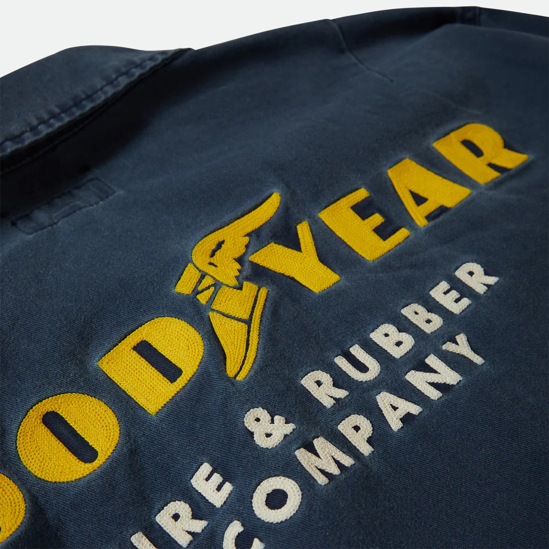 BRIXTON GOODYEAR TRADEMARK LIGHTWEIGHT GARAGE JACKET WASHED NAVY ブリクストン グッドイヤー トレードマークガレージジャケット