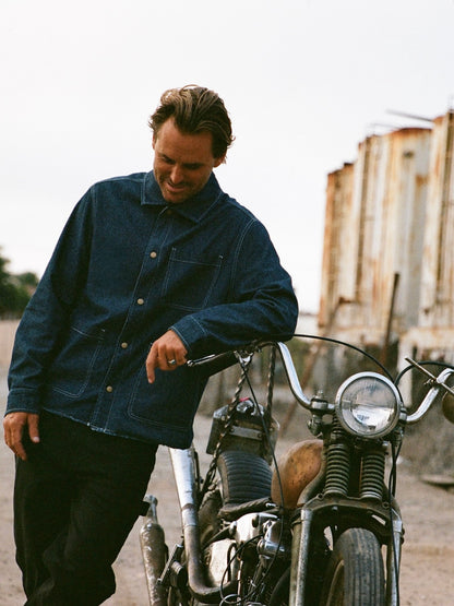 BRIXTON ASSEMBLY REVERSIBLE CHORE JACKET-INDIGO/PINE NEEDLE/WHITECAP　ブリクストン　アッセンブリー　リバーシブル　チョアジャケット　デニム