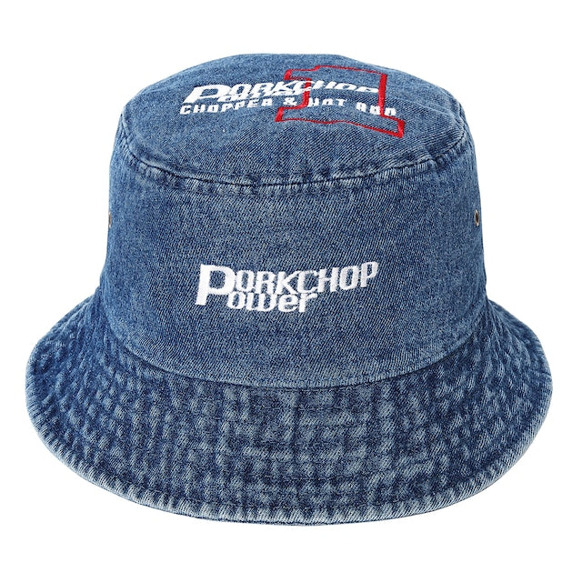 PORKCHOP GARAGE SUPPLY P POWER DENIM BUCKET HAT