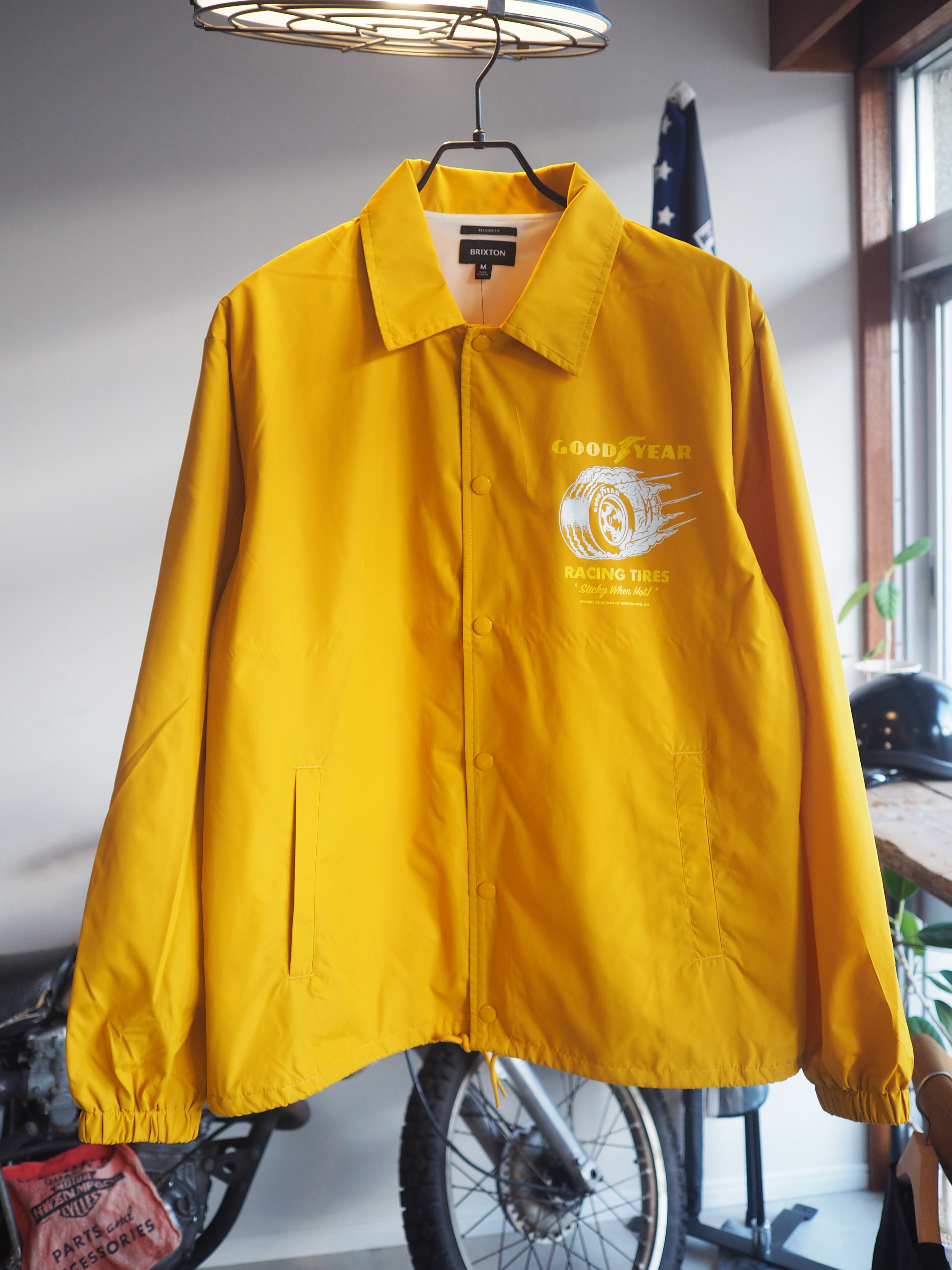 BRIXTON GOODYEAR SLICK WIND BREAKER NUGGET GOLD ブリクストン