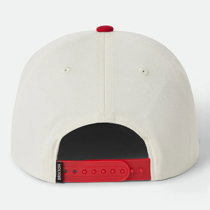 BRIXTON DIVISION NP MP SNAPBACK OFF WHITE/RED ブリクストンディビジョン スナップバックキャップ