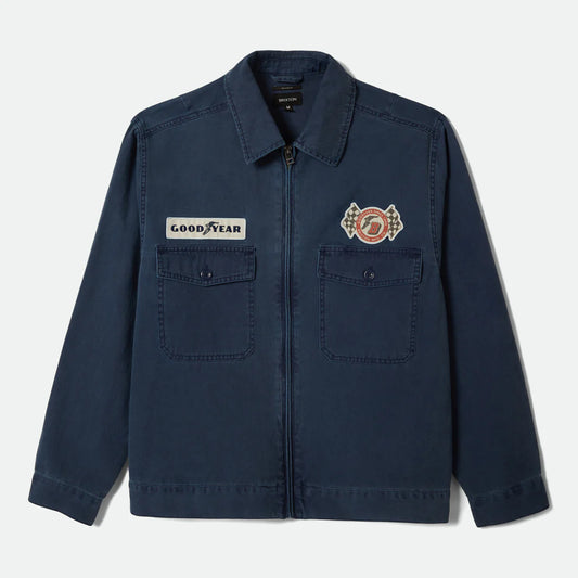 BRIXTON GOODYEAR TRADEMARK LIGHTWEIGHT GARAGE JACKET WASHED NAVY ブリクストン グッドイヤー トレードマークガレージジャケット