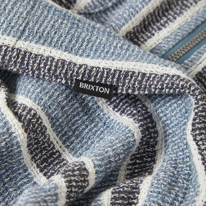 BRIXTON THE DEXTER TEXTURED STRIPE S/S WVN BLACK/DUSTY BLUE ブリクストン デクスターテクスチャードストライプ ショートスリーブシャツ
