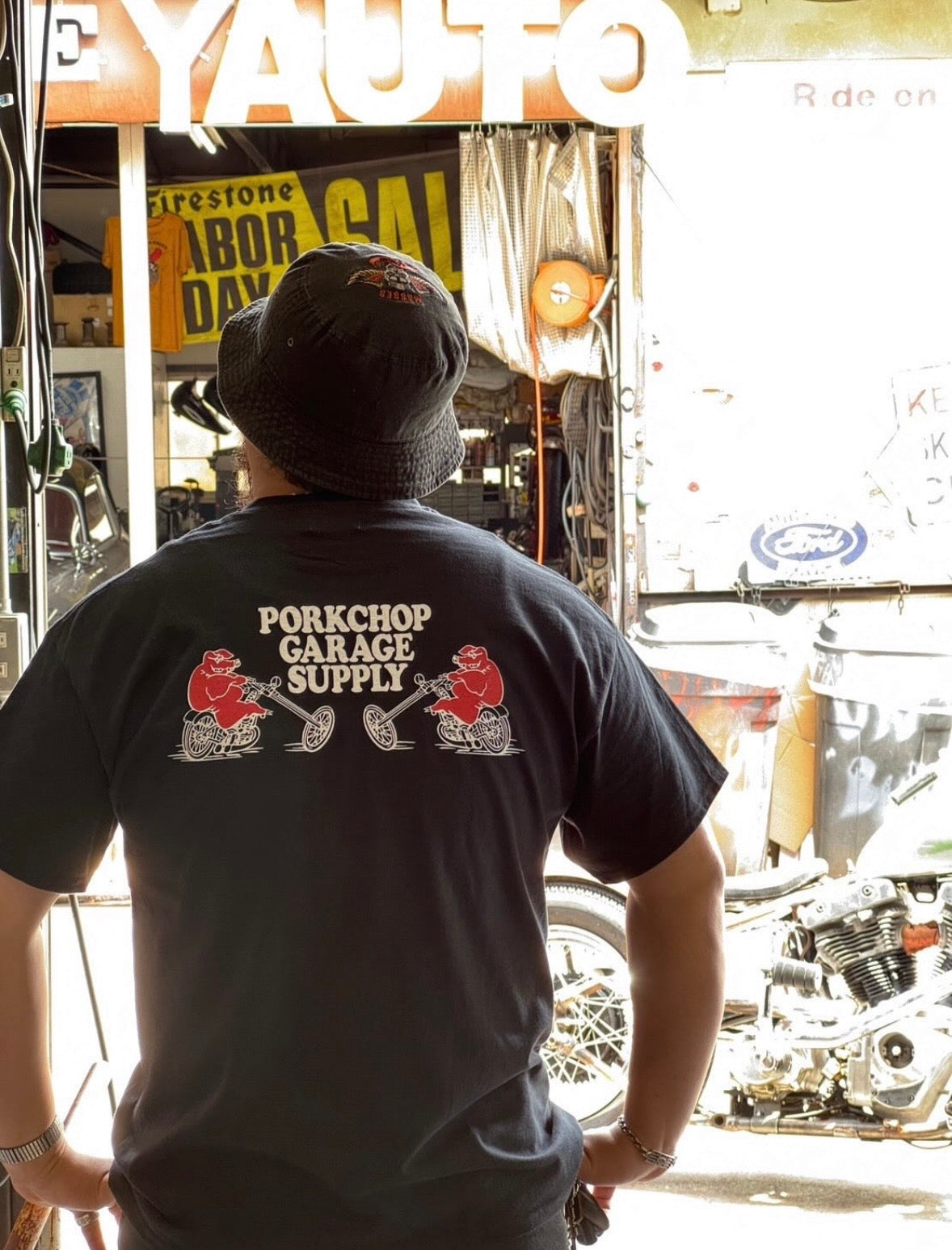 PORKCHOP GARAGE SUPPLY EASY P RIDER TEE ポークチョップガレージサプライ イージーPライダーTシャツ