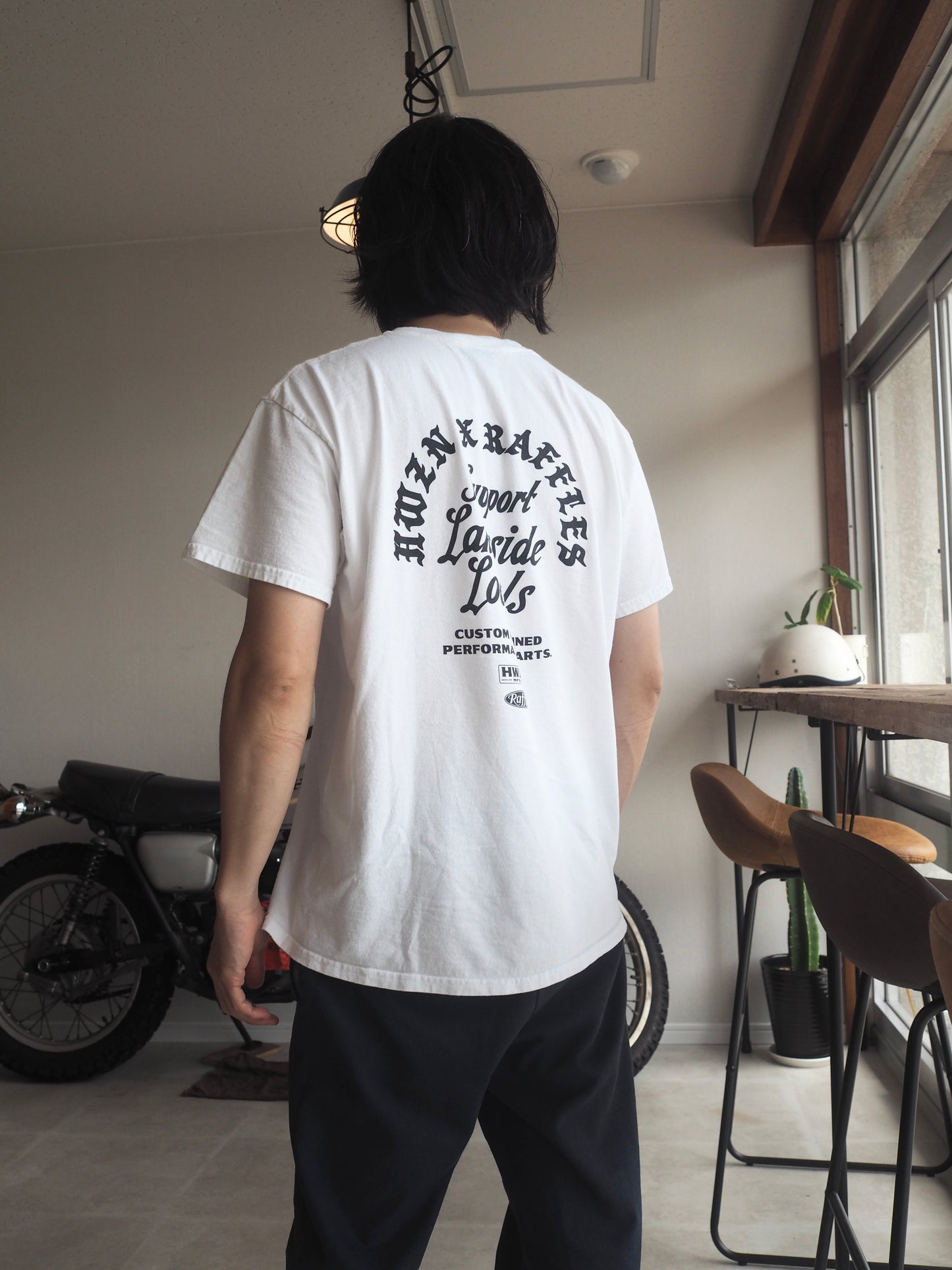 HWZN × Raffles double name short sleeve pocket tee　ハウゼンｘラッフルズ　ダブルネームTシャツ