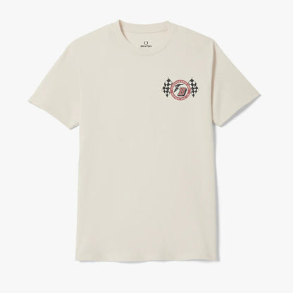 BRIXTON GOODYEAR SPEEDWAY S/S STD -CREAM ブリクストン グッドイヤー スピードウェイ ショートスリーブTシャツ