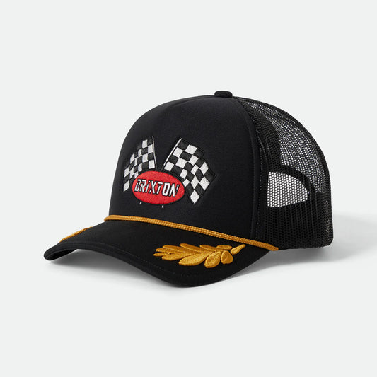 BRIXTON PODIUM NP HP TRUCKER HAT - BLACK/BLACK