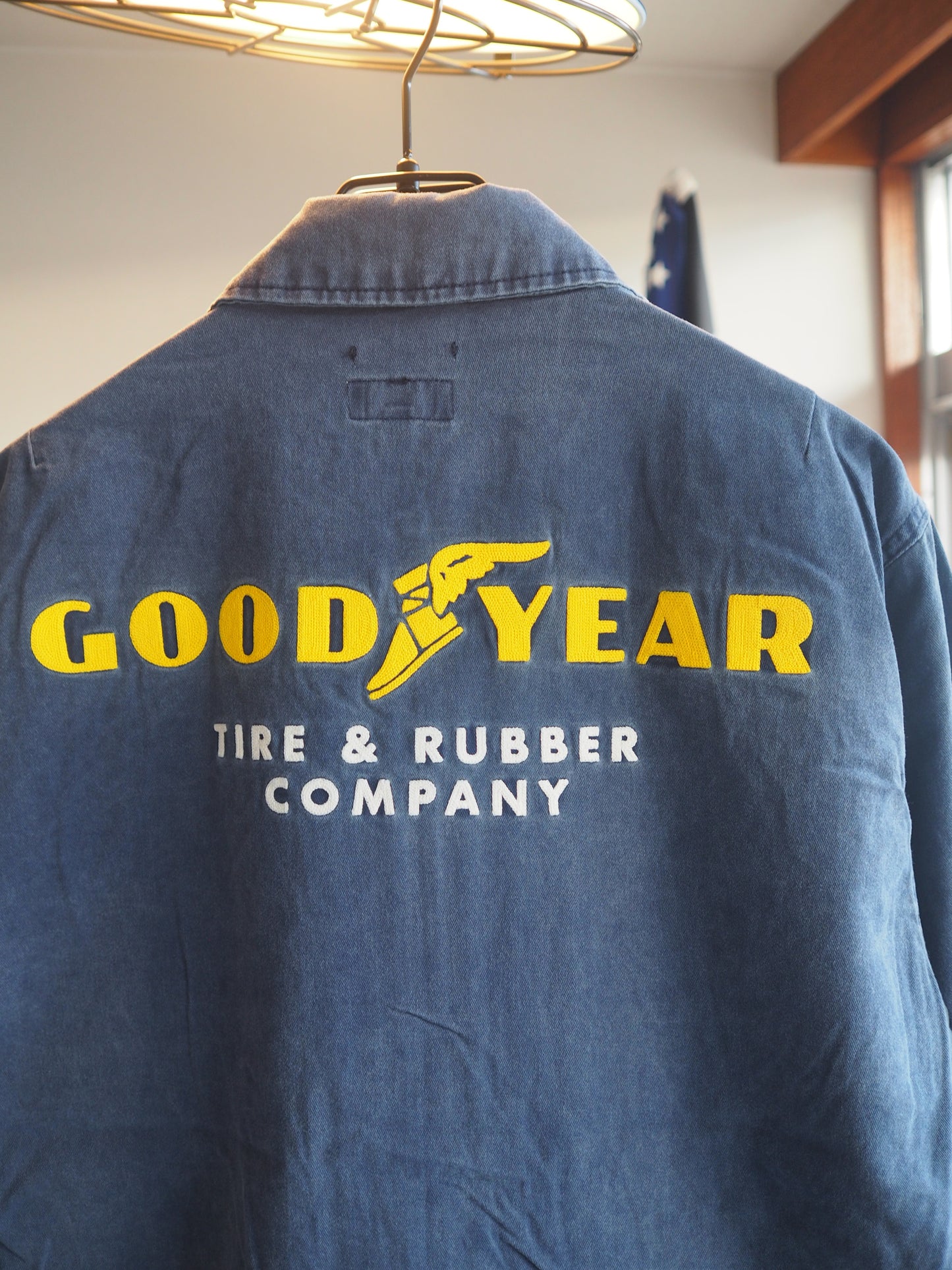 BRIXTON GOODYEAR TRADEMARK LIGHTWEIGHT GARAGE JACKET WASHED NAVY ブリクストン グッドイヤー トレードマークガレージジャケット
