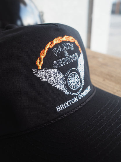 BRIXTON LEEWAY MP TRUCKER HAT - BLACK/BLACK ブリクストン リーウェイ トラッカーキャップ