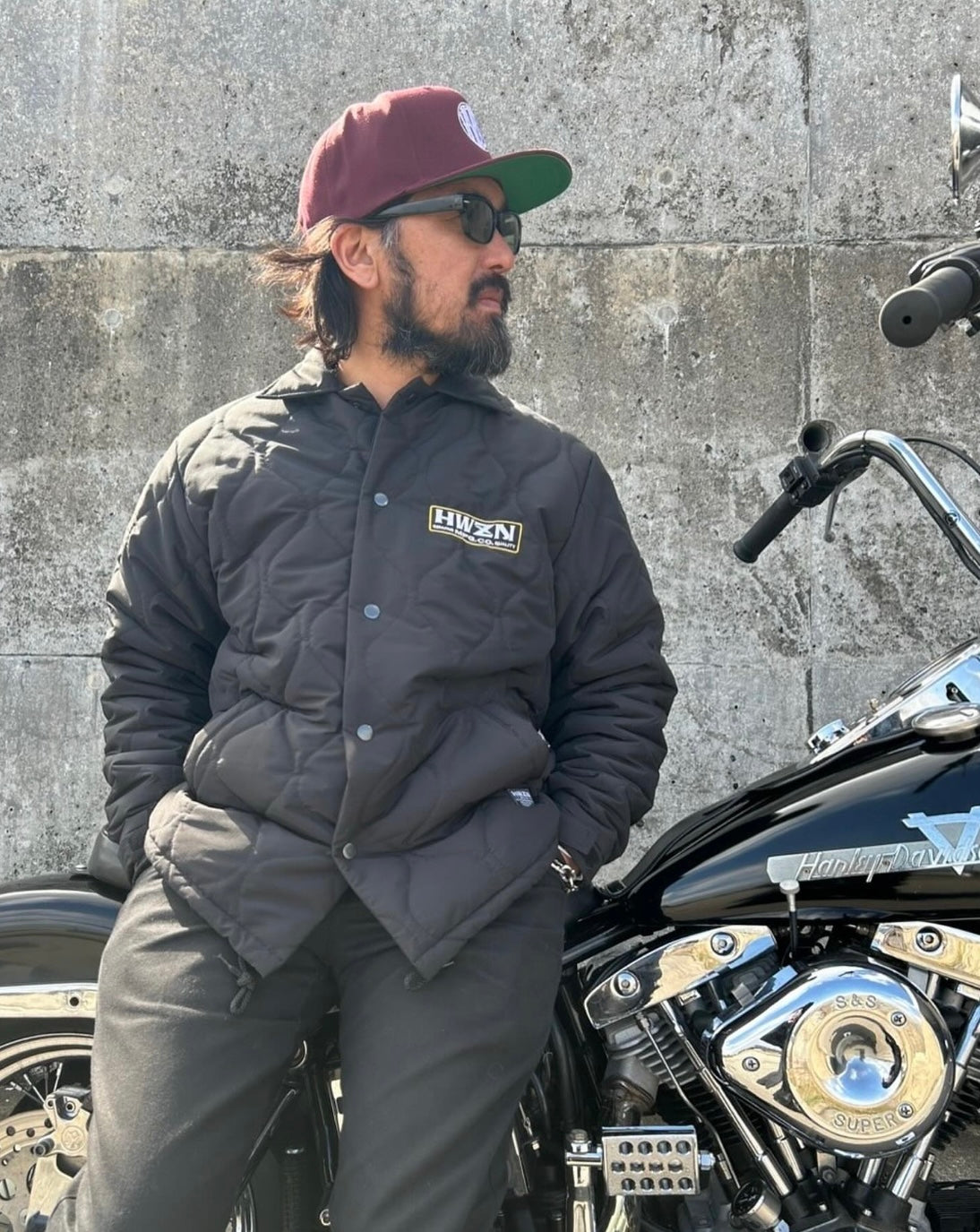 HWZN.MFG.CO.  Box logo quilting jacket　ハウゼン　ボックスロゴ　キルティングジャケット