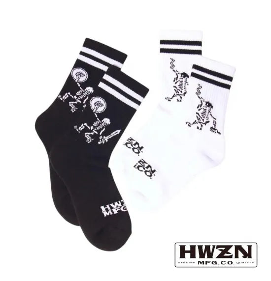 HWZN.MFG.CO. "SkeltonArmy Middle Sox" ハウゼン ソックス
