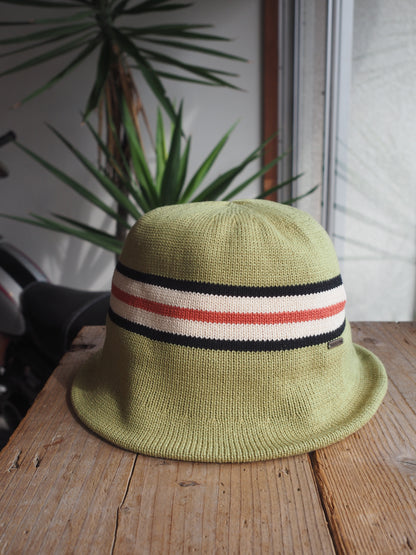 BRIXTON REDDING KNIT PACKABLE HAT - GREEN MULTI STRIPE