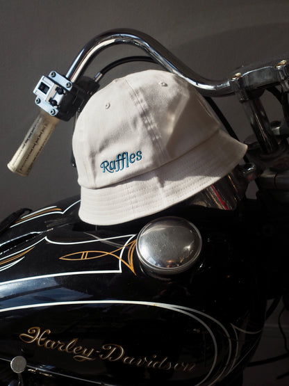 Raffles logo short brim ball hat