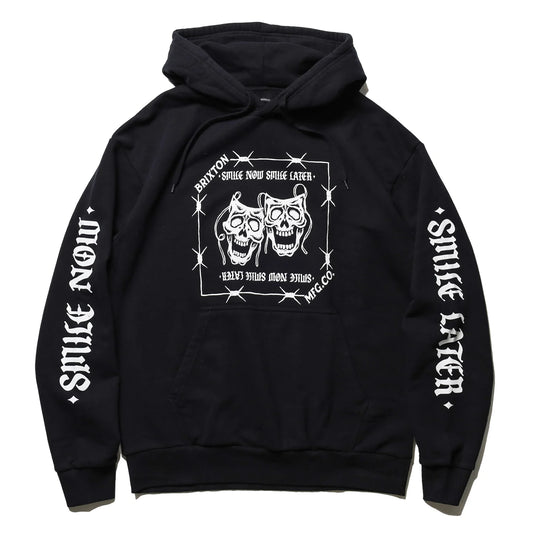 BRIXTON SMILE ALWAYS RELAXED HOODIE - BLACK ブリクストン スマイルオールウェイズ リラックス フーディ パーカー