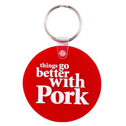 PORKCHOP GARAGE SUPPLY KEY TAG CIRCLE PORK　ポークチョップガレージサプライ　キータグ　サークルポーク　キーホルダー