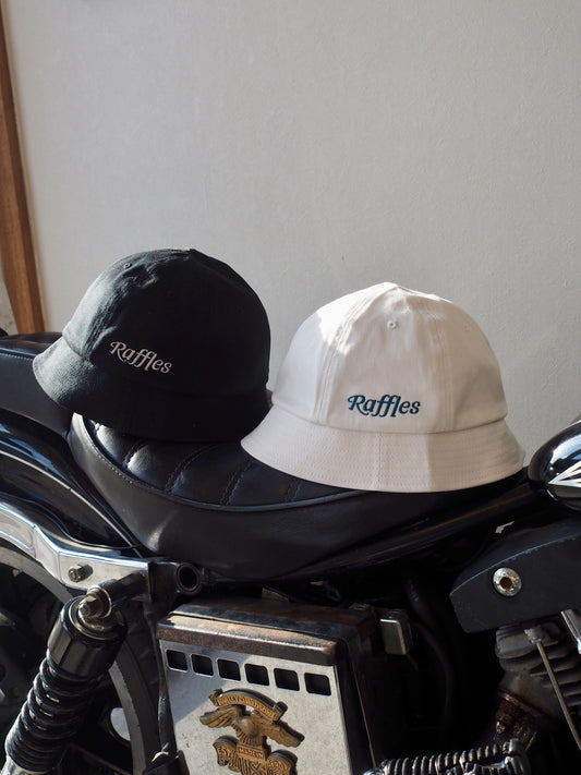 Raffles logo short brim ball hat