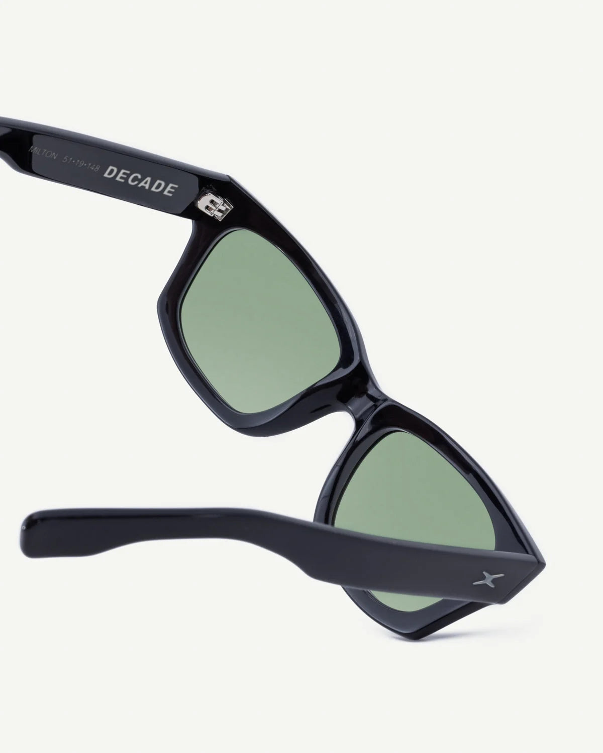 DECADE eyewear MILTON 60s GLOSS BLACK / GREEN