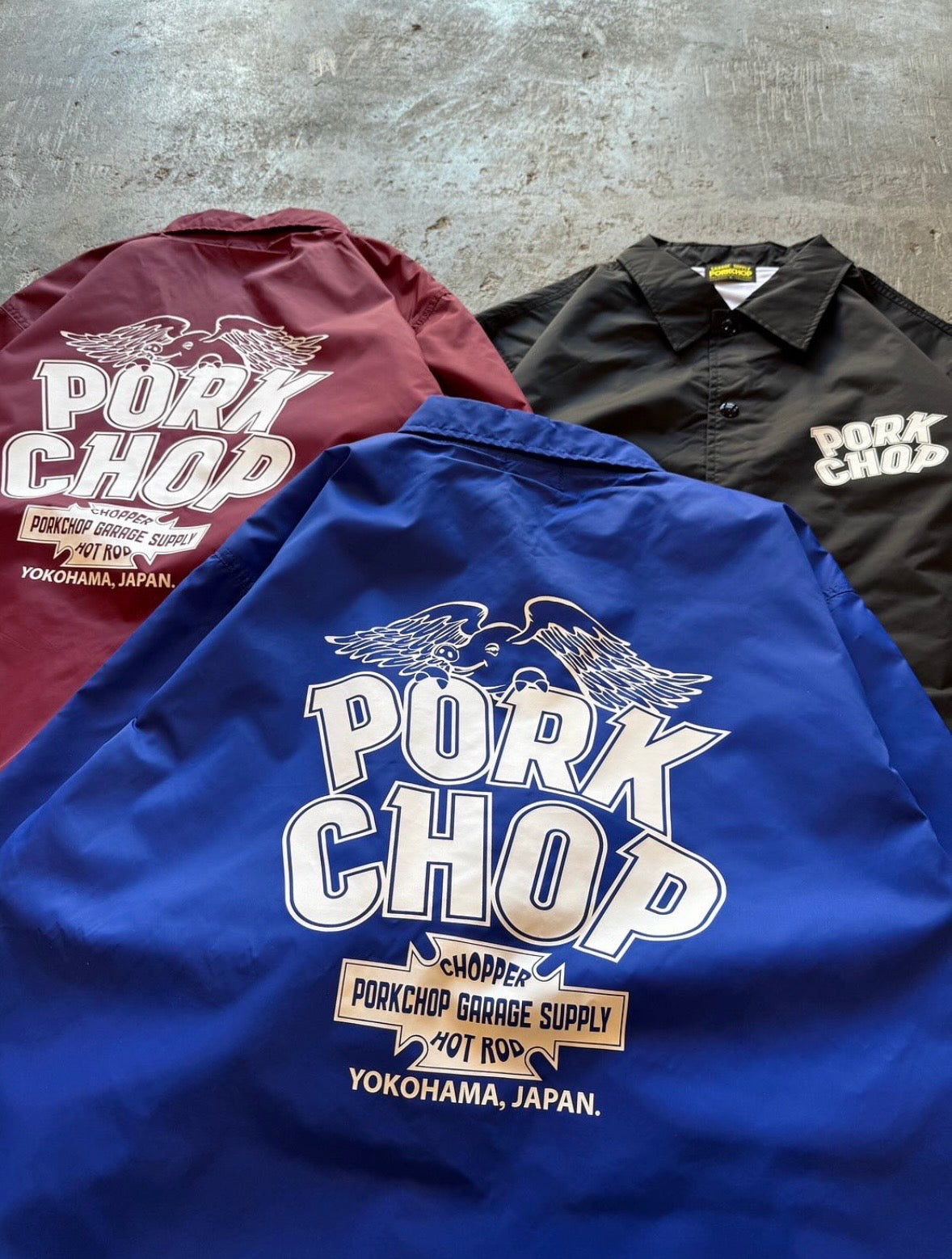 PORKCHOP GARAGE SUPPLY WP BIG LOGO COACH JKT ポークチョップガレージサプライ コーチジャケット