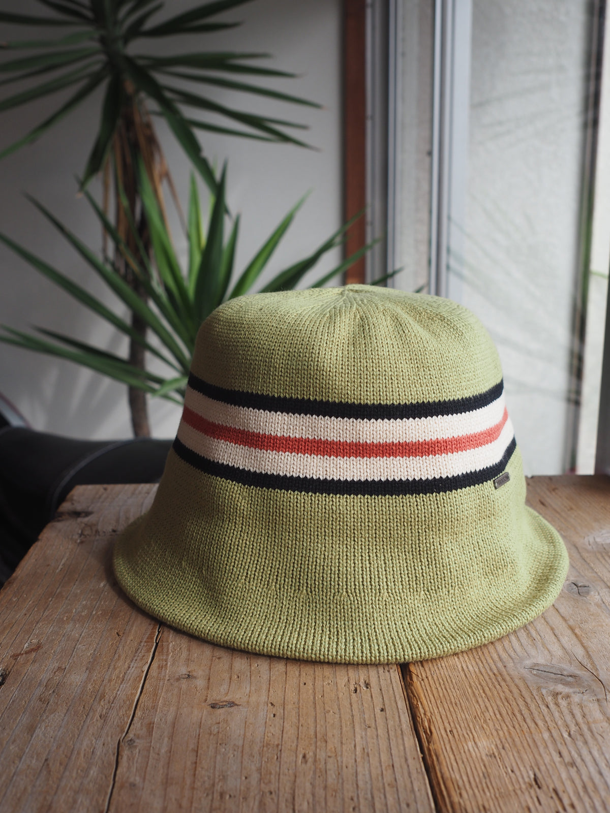 BRIXTON REDDING KNIT PACKABLE HAT - GREEN MULTI STRIPE