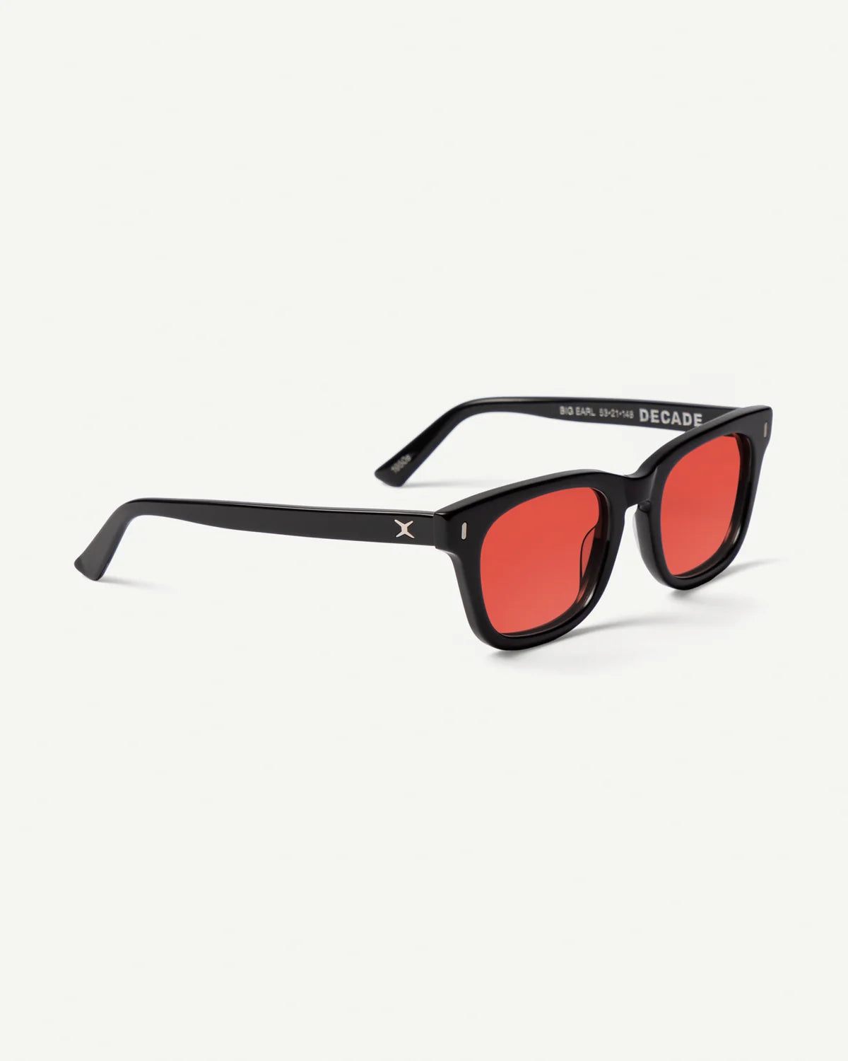 DECADE eyewear BIG EARL 50s GLOSS BLACK / RED