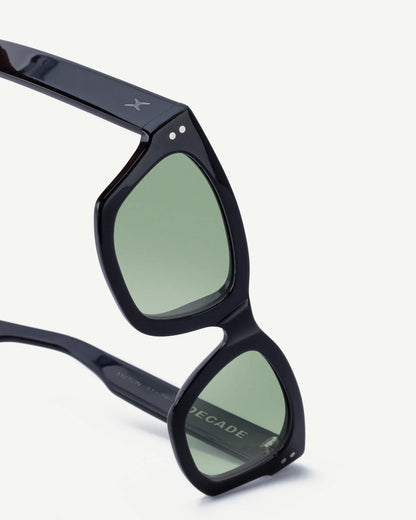 DECADE eyewear MILTON 60s GLOSS BLACK / GREEN