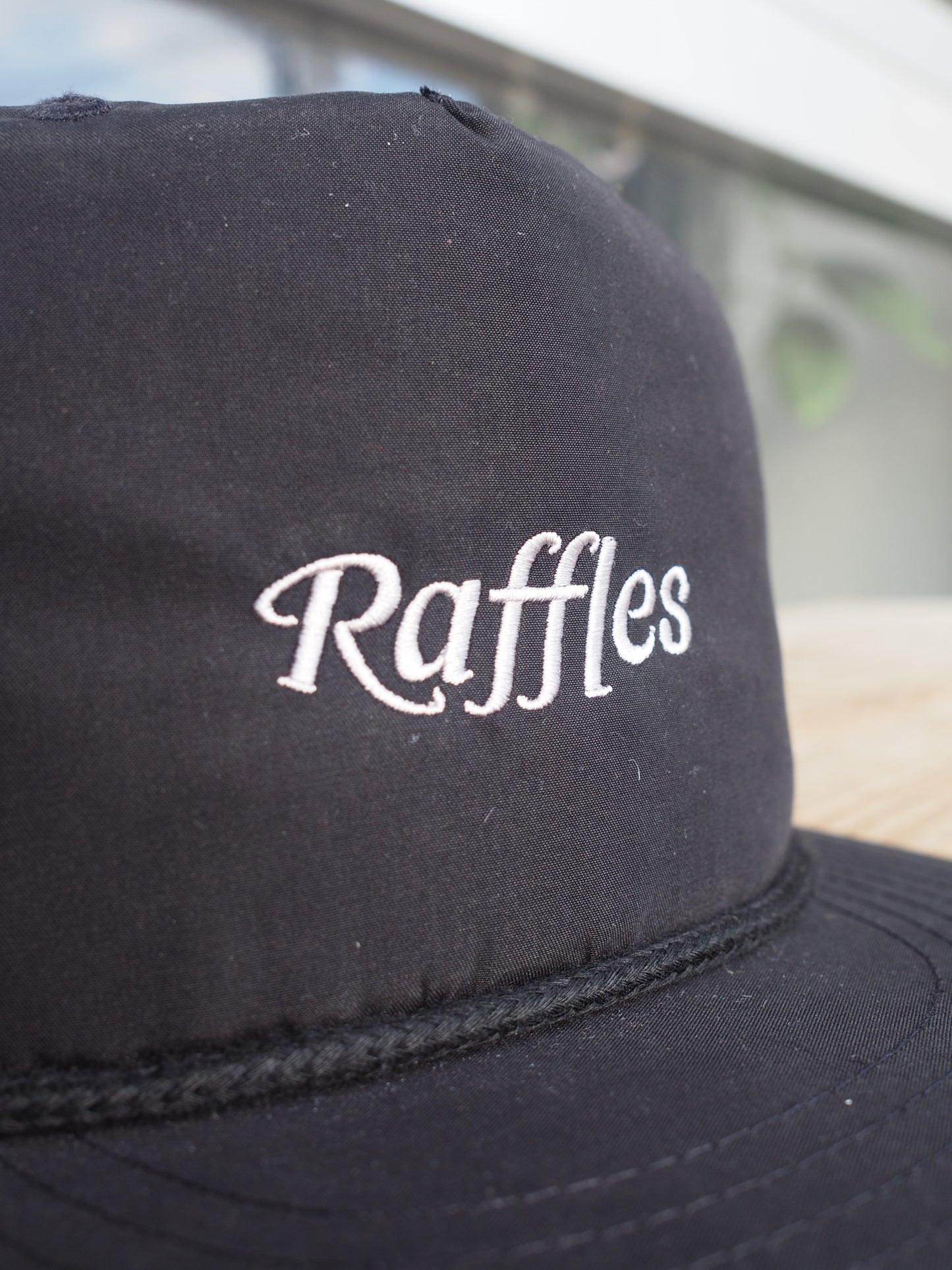 Raffles logo 5panel nylon cap