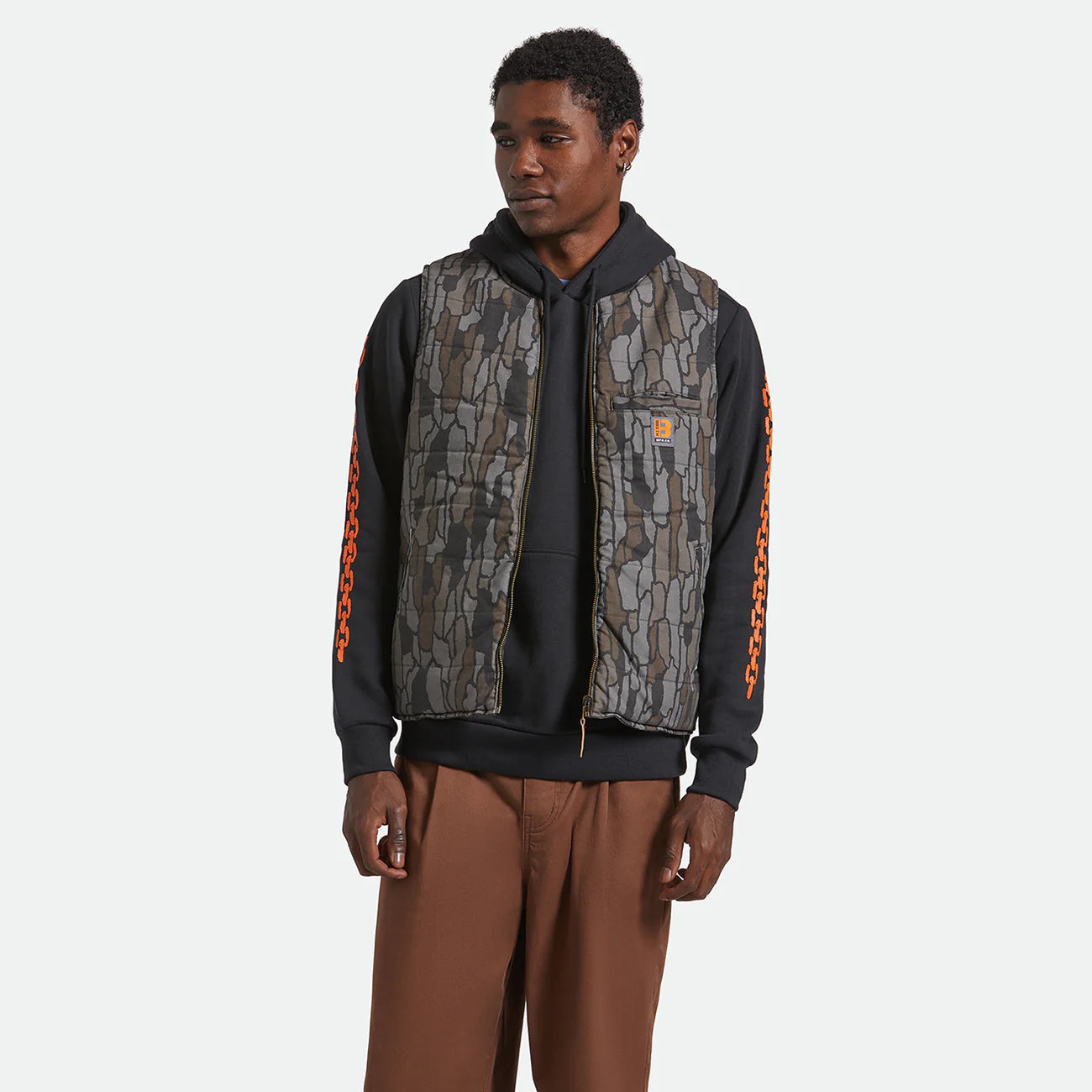 BRIXTON BUILDERS ABRAHAM REV VEST - BARK CAMO ブリクストン BRIXTON BUILDERS ABRAHAM REV VEST - BARK CAMO ブリクストン