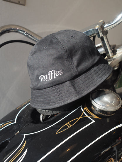 Raffles logo short brim ball hat