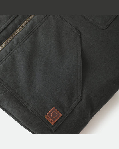 BRIXTON BUILDERS ABRAHAM REV VEST - BLACK / OLIVE SURPLUS