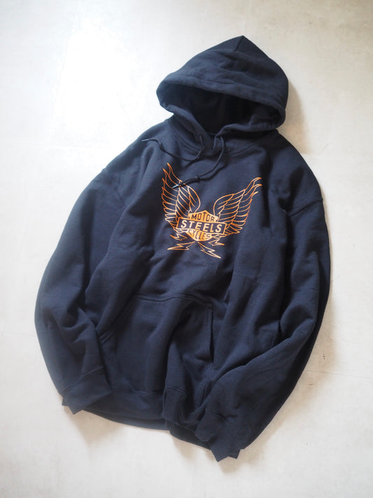 Steels Flying Bar & Shield logo hoodie スティールズ パーカー