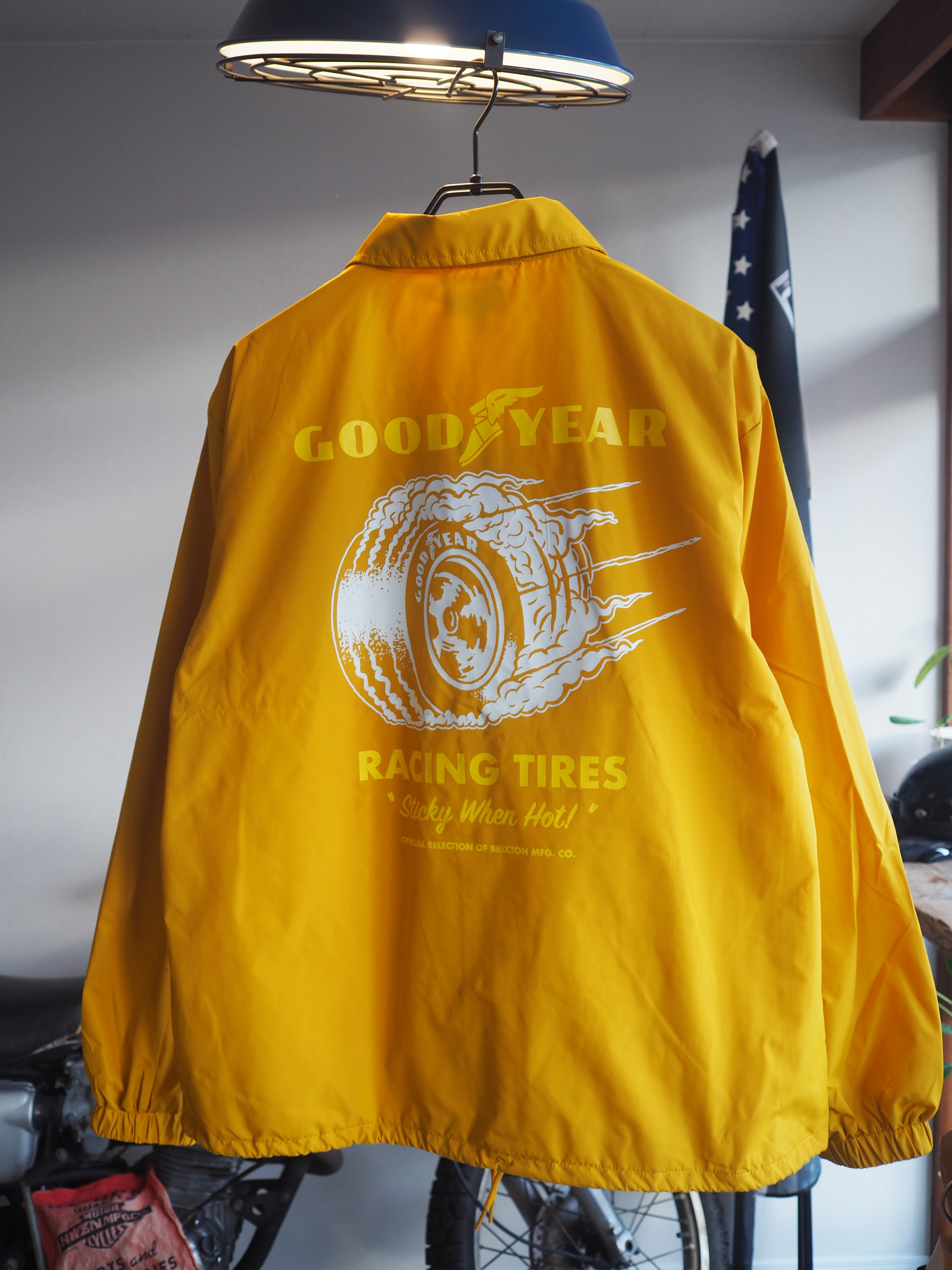BRIXTON GOODYEAR SLICK WIND BREAKER NUGGET GOLD ブリクストン