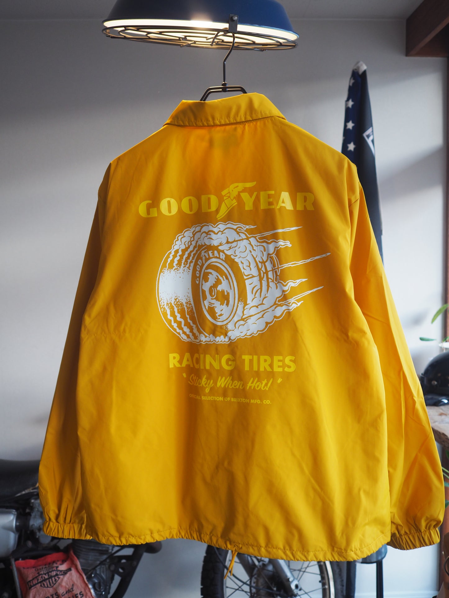 BRIXTON GOODYEAR SLICK WIND BREAKER NUGGET GOLD ブリクストン グッドイヤー コーチジャケット