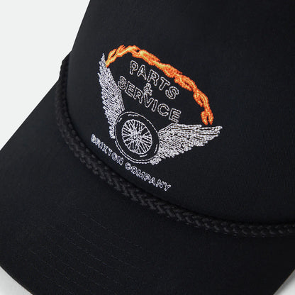 BRIXTON LEEWAY MP TRUCKER HAT - BLACK/BLACK ブリクストン リーウェイ トラッカーキャップ