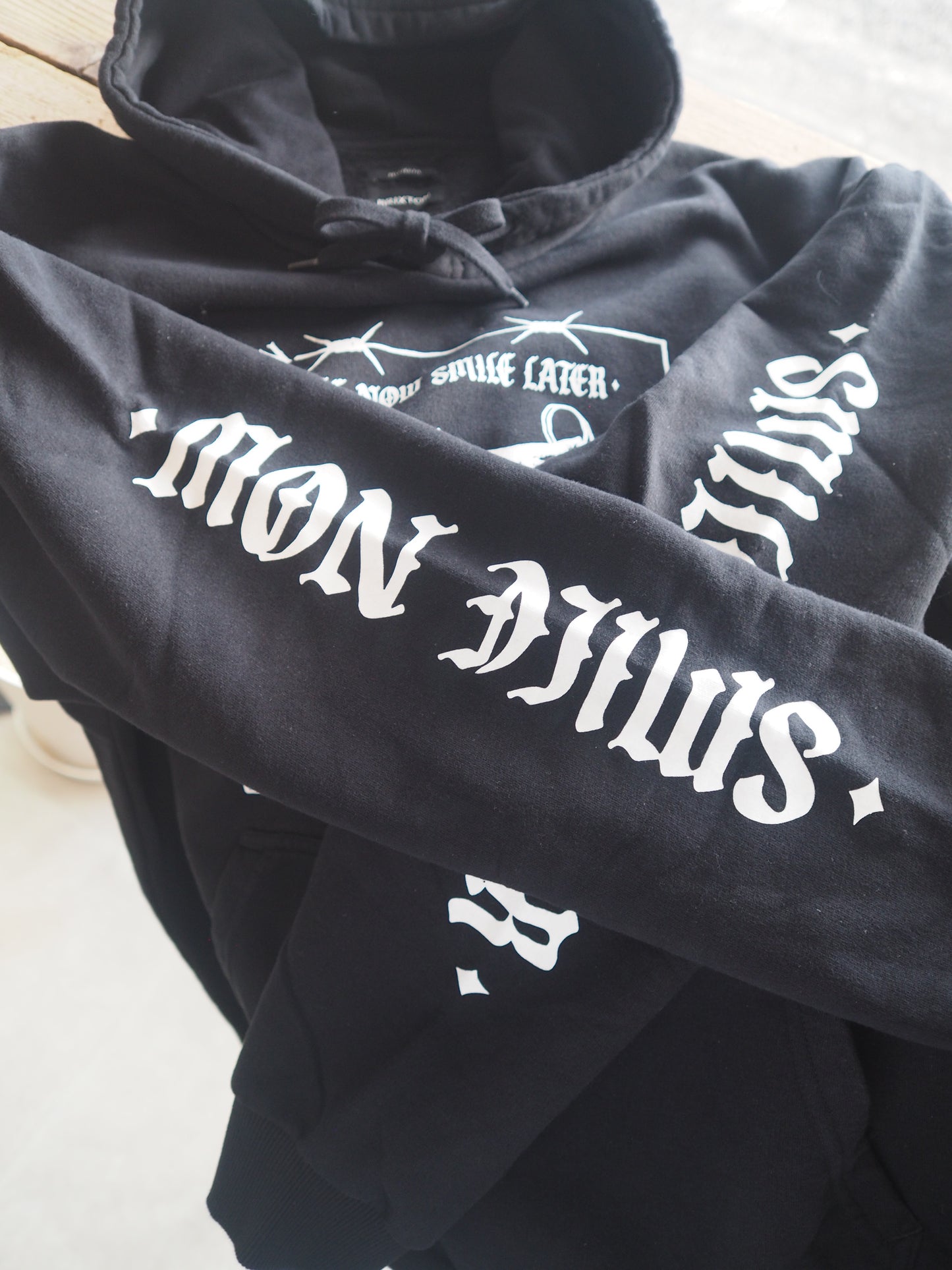 BRIXTON SMILE ALWAYS RELAXED HOODIE - BLACK ブリクストン スマイルオールウェイズ リラックス フーディ パーカー