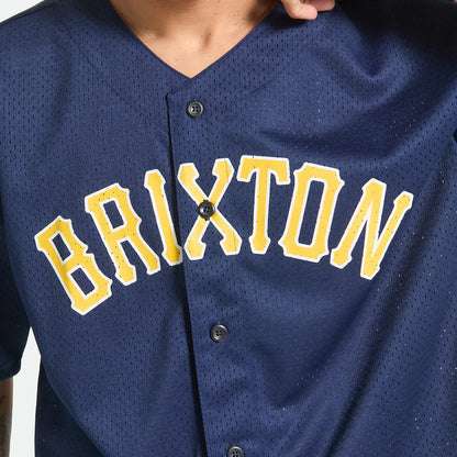BRIXTON THE BRIXTON MESH BASEBALL JERSEY - WASHED NAVY ブリクストン メッシュベースボールジャージ