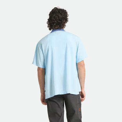 BRIXTON LAFAYETTE S/S WVN BLUE AURA ブリクストン ラファイエット ショートスリーブシャツ