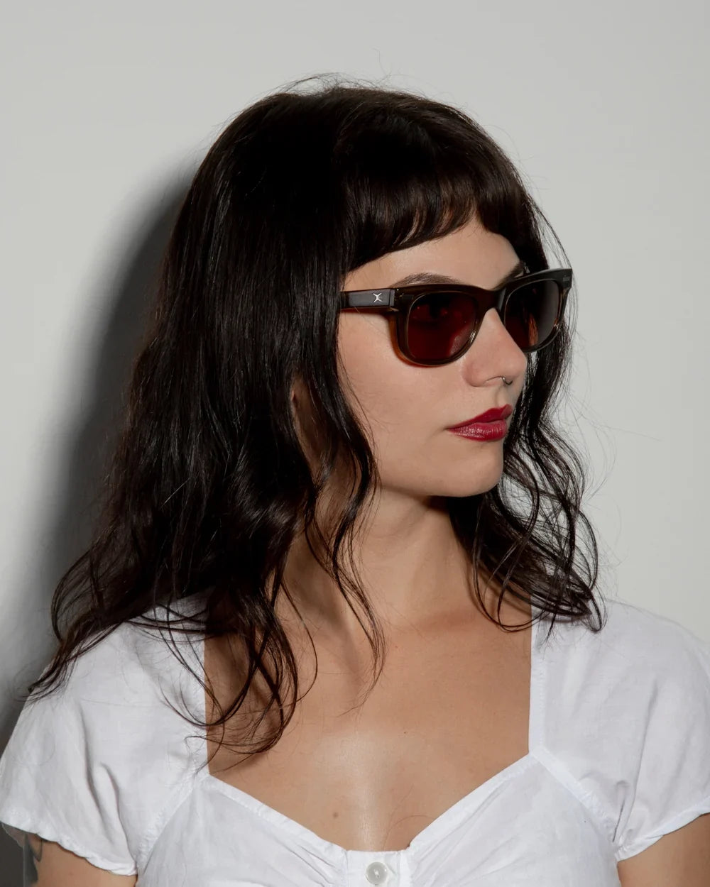 DECADE eyewear MELVIN 80s CRYSTAL OLIVE / BROWN