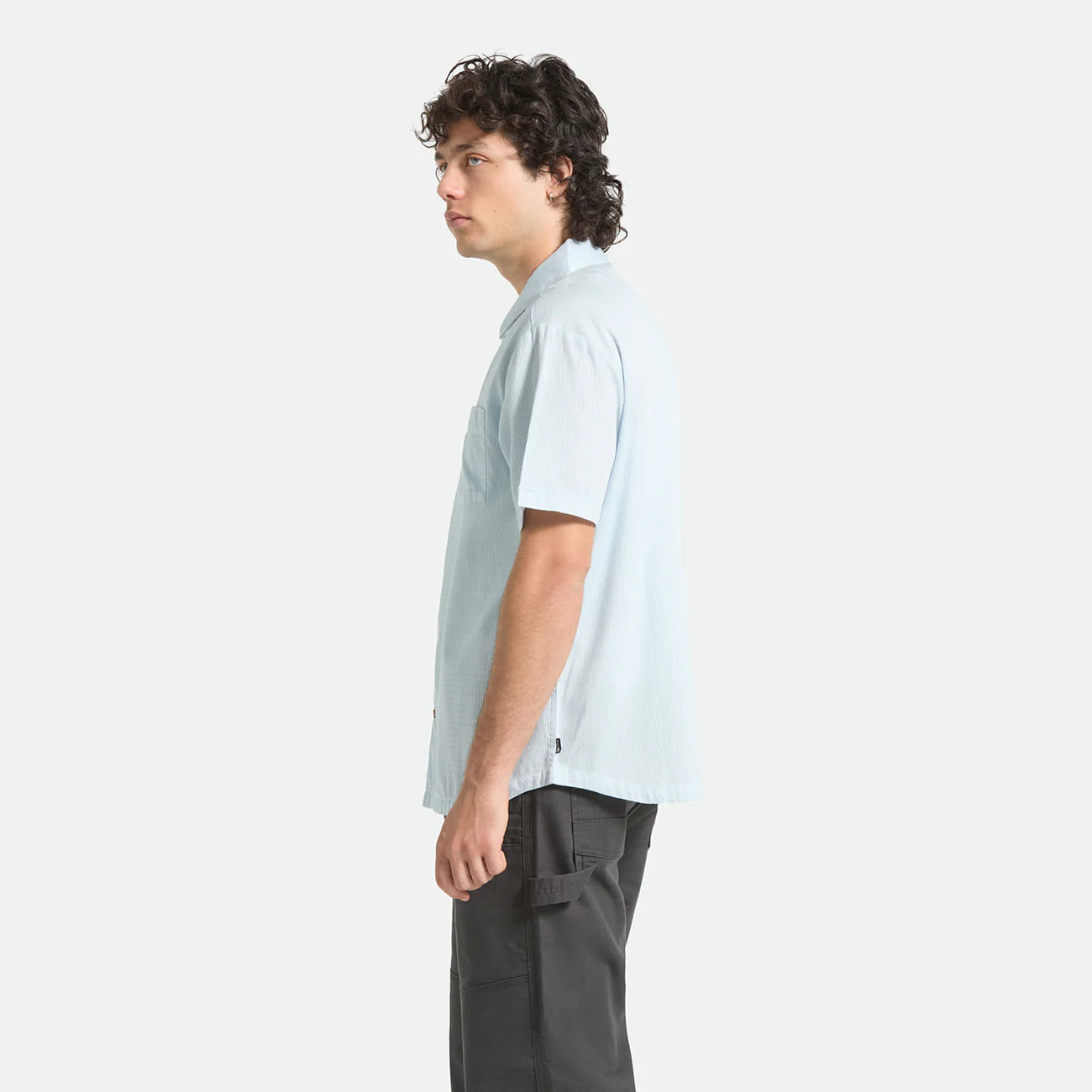 BRIXTON THE VINTAGE S/S WVN BLUE AURA ブリクストン ビンテージ ショートスリーブシャツが