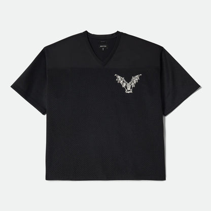 BRIXTON BAGGY MESH PRACTICE JERSEY - BLACK/WHITE CHIPPA ブリクストン バギーメッシュジャージ