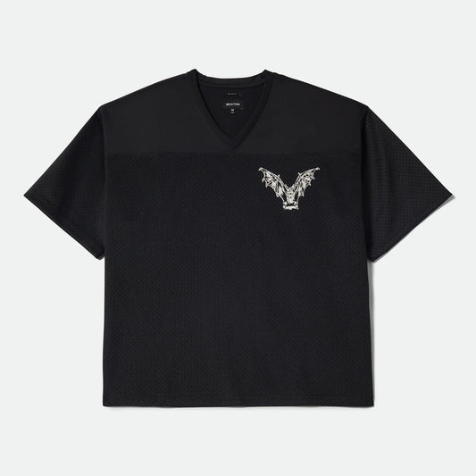 BRIXTON BAGGY MESH PRACTICE JERSEY - BLACK/WHITE CHIPPA ブリクストン バギーメッシュジャージ