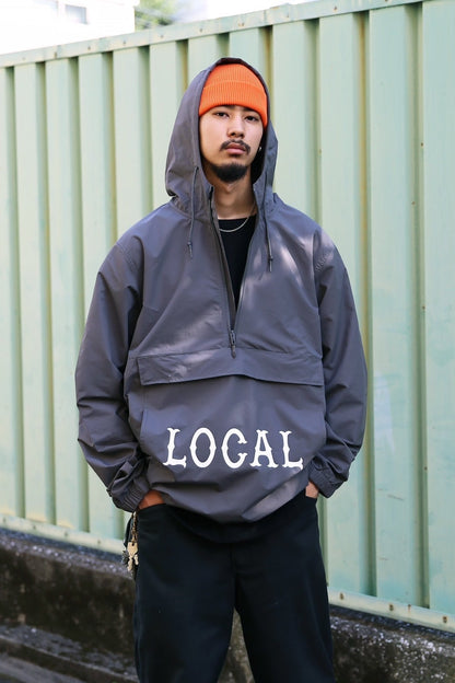 CUTRATE CLASSIC LOCAL LOGO NYLON ANORAK HOODIE　カットレイト　クラシックローカルロゴ　ナイロンフードジャケット